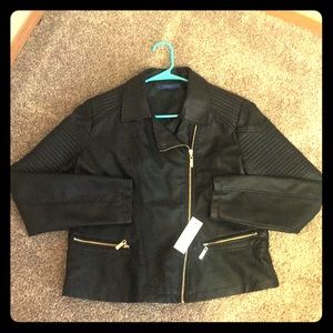 Black Leather (imitation) jacket. Brand NEW!
